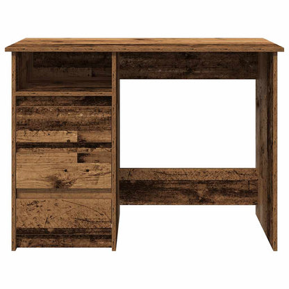 Bureau 102x50x75 cm bewerkt hout oud houtkleurig